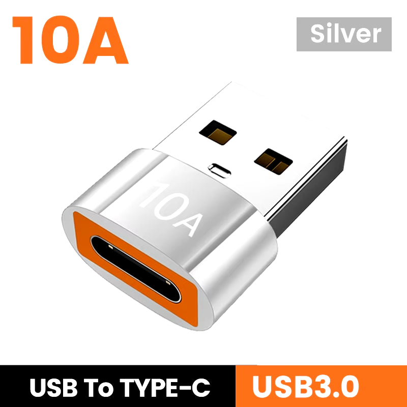 High-Speed 10A USB Type C to USB A Adapter - OTG Converter for MacBook, iPad, Huawei, Xiaomi & Samsung