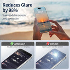 Ambison 2 Pack Matte Screen Protector for Iphone 13/14/15/16/17Air/Pro/Pro Max 2025 Tempered Glass, ,Scratch Resistance Military Grade, anti Glare & anti Fingerprint, No Bubbles, Smooth as Silk, Easy Installation Frame