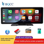 10.26 Inch Portable Wireless Carplay Screen HD Rear Reversing Camera Car Radio DVR MP5 Multimedia Video Player Android Auto