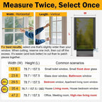 Daytime Privacy Window Film- One Way Mirror, Anti-Uv & Heat Control for Home and Óffice, Static Cling Easy Install,Uv Sun Blocking, Black,17.5 Inch X6.5 Feet