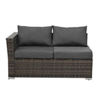 Patio Furniture, Outdoor Furniture, Seasonal PE Wicker Furniture, 4 Set Wicker Furniture with Tempered Glass Coffee Table