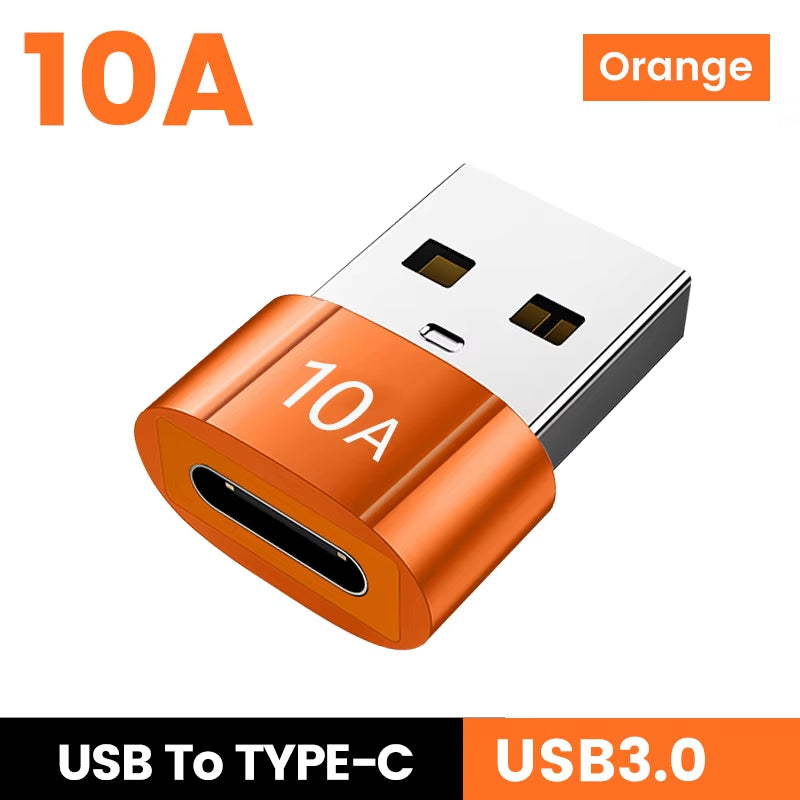 High-Speed 10A USB Type C to USB A Adapter - OTG Converter for MacBook, iPad, Huawei, Xiaomi & Samsung