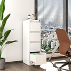 Metal 4 Drawer File Cabinet Vertical Lockable Storage Filing Organizer Office